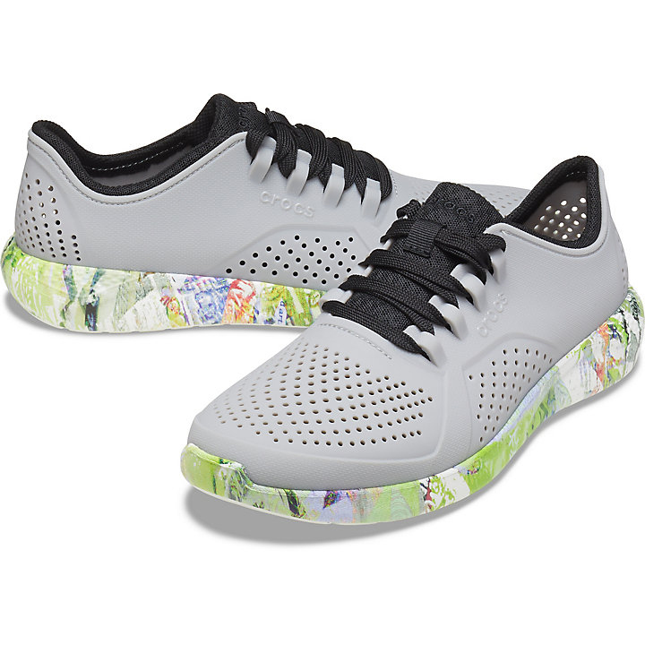 Baskets Crocs LiteRide Neo Graff Pacer - Shoe Grise Clair Multicolore Homme | EQQ-9825019