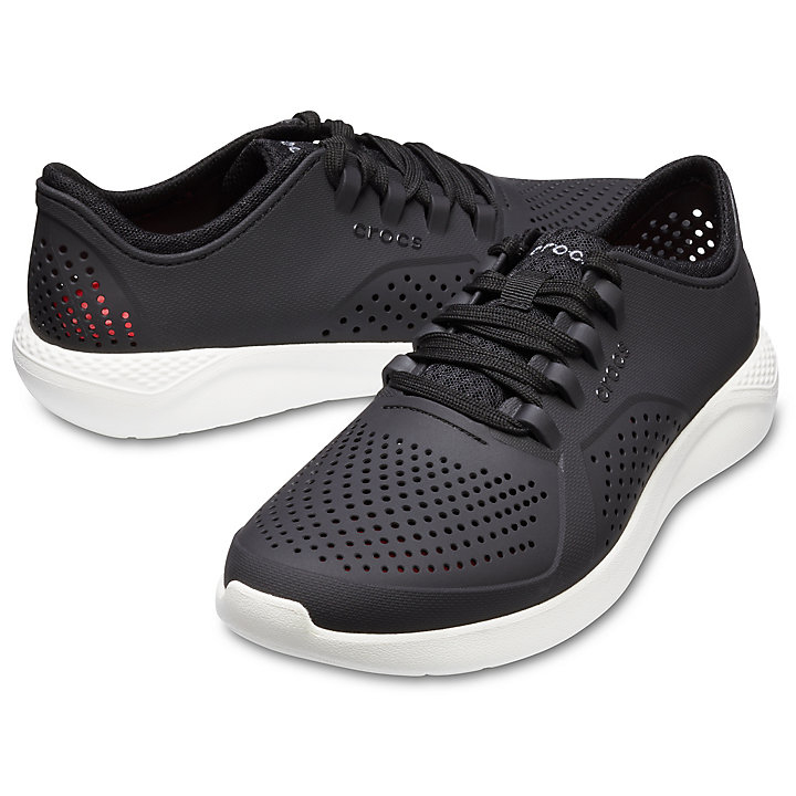 Baskets Crocs LiteRide Pacer Noir Blanche Homme | BNK-1230450