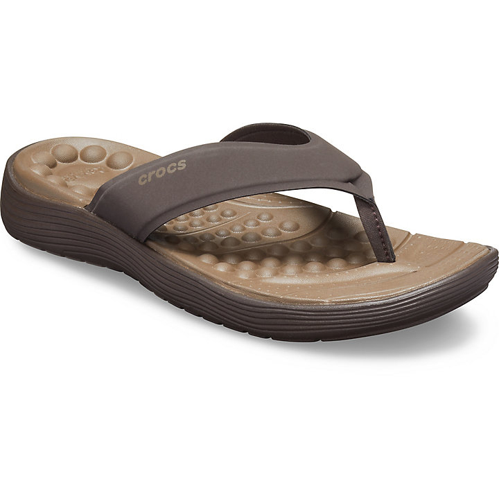 Sandales Crocs Reviva Flip Chocolat Homme | PUC-2417233