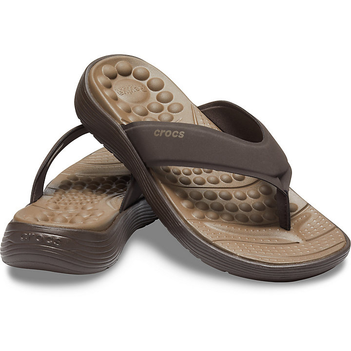 Sandales Crocs Reviva Flip Chocolat Homme | PUC-2417233