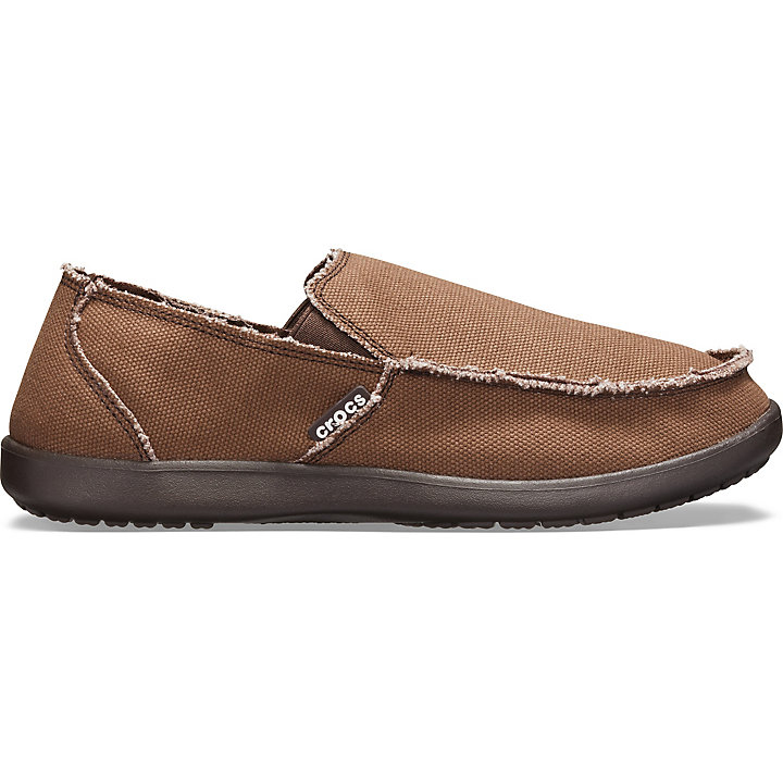 Big And Tall Crocs Santa Cruz Slip-On Chocolat Homme | PIU-4743922