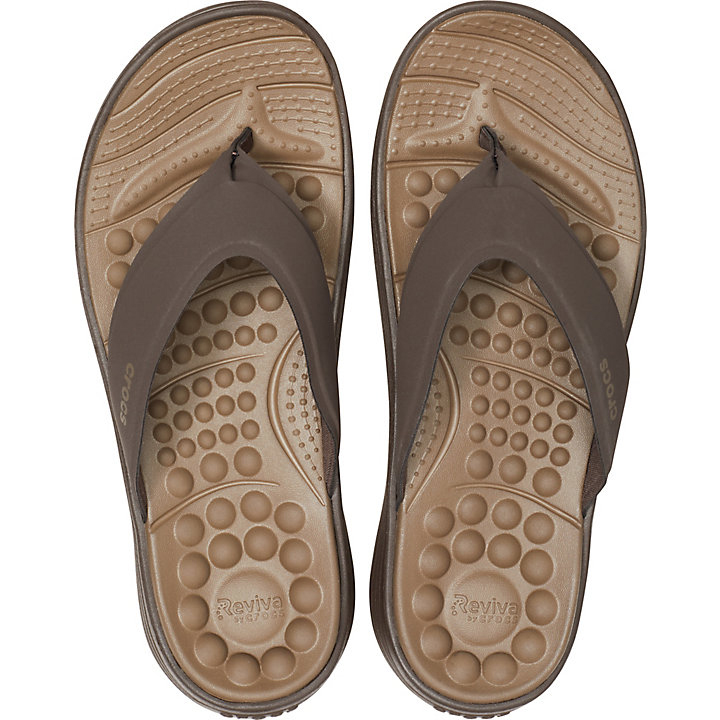 Sandales Crocs Reviva Flip Chocolat Homme | PUC-2417233