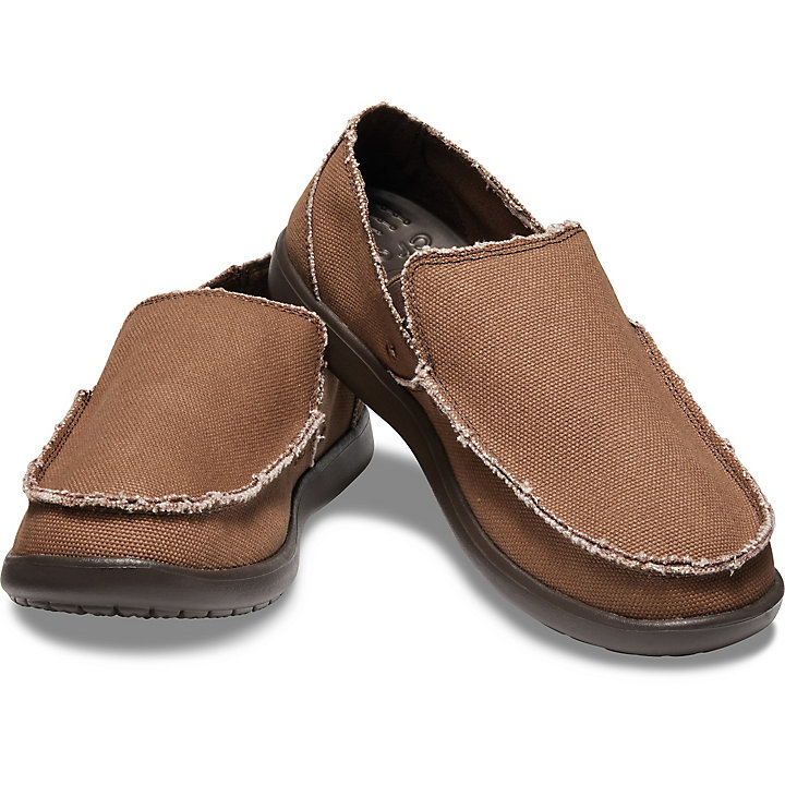 Big And Tall Crocs Santa Cruz Slip-On Chocolat Homme | PIU-4743922