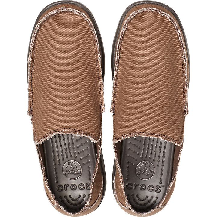 Big And Tall Crocs Santa Cruz Slip-On Chocolat Homme | PIU-4743922