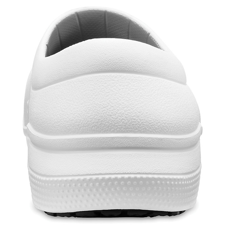 Sabots Crocs On-The-Clock Travail Slip-On Blanche Homme | TAB-3129128