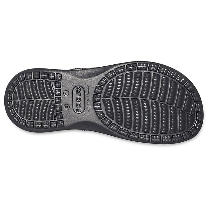 Big And Tall Crocs Santa Cruz Tela Flip Noir Grise Homme | UXH-3511900