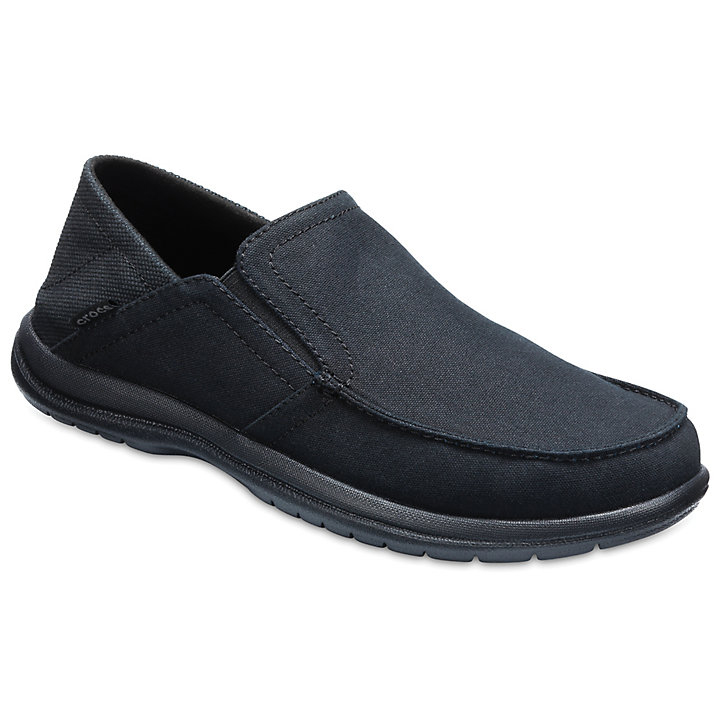 Big And Tall Crocs Santa Cruz Convertible Slip-On Noir Homme | CGL-0715794