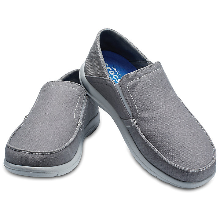 Big And Tall Crocs Santa Cruz Convertible Slip-On Grise Clair Grise Homme | WNR-6758520