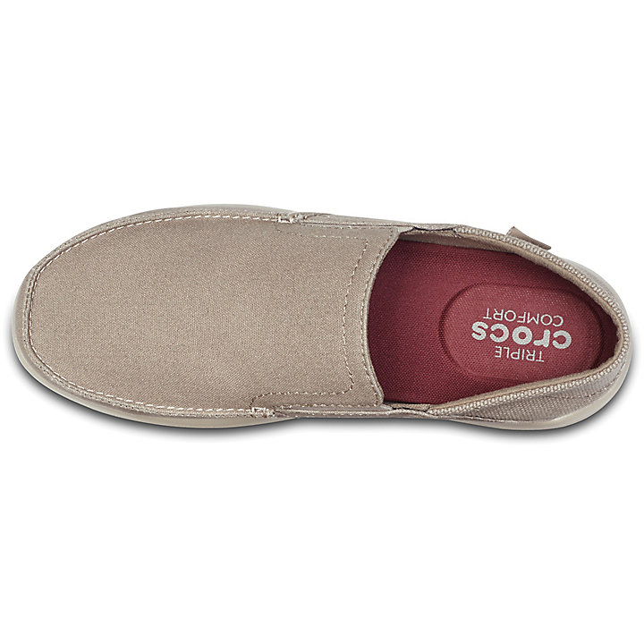 Big And Tall Crocs Santa Cruz Convertible Slip-On Kaki Homme | AOQ-5954278