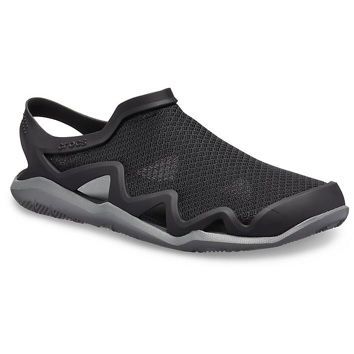 Sandales Crocs Swiftwater Mesh Wave Noir Grise Homme | FXH-2655340