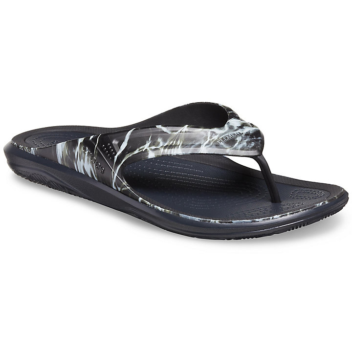 Tong Crocs Swiftwater Mossy Oak Elements Wave Flip Noir Homme | SCT-2416772