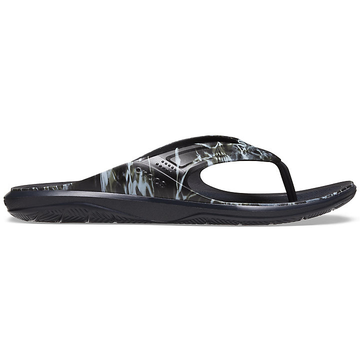 Tong Crocs Swiftwater Mossy Oak Elements Wave Flip Noir Homme | SCT-2416772