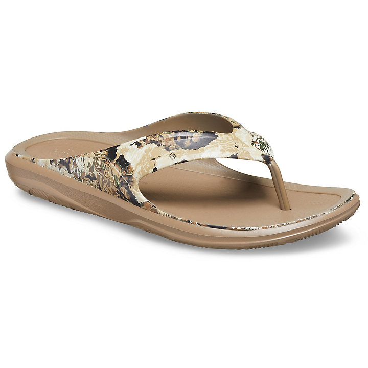 Tong Crocs Swiftwater Veil Whitetail Wave Flip Kaki Homme | DKY-2803015