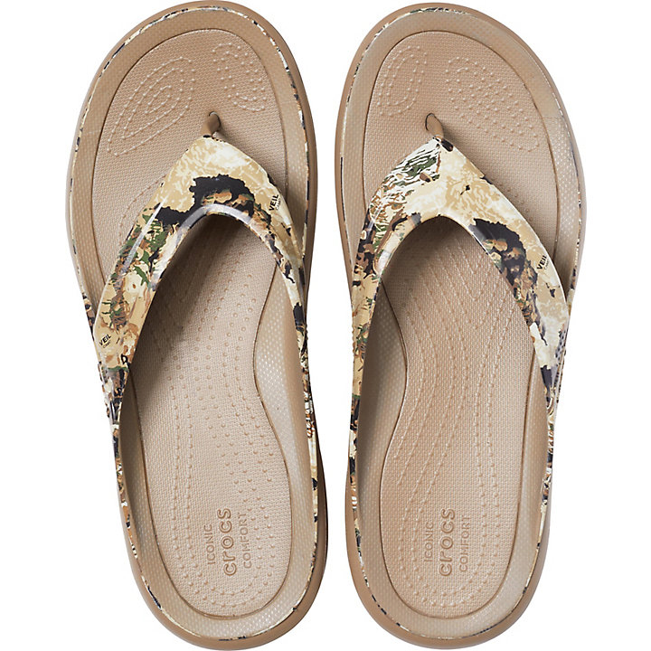 Sandales Crocs Swiftwater Veil Whitetail Wave Flip Kaki Homme | UWN-2513123