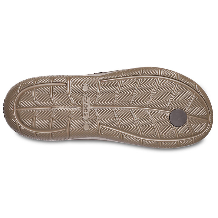 Sandales Crocs Swiftwater Wave Flip Chocolat Vert Olive Homme | HPD-5969705