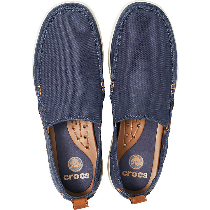 Big And Tall Crocs Walu Slip-On Bleu Marine Beige Homme | PEO-6580048