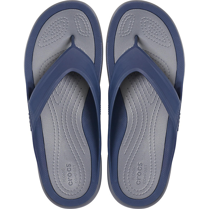 Sandales Crocs Swiftwater Wave Flip Bleu Marine Grise Homme | IGA-4839988