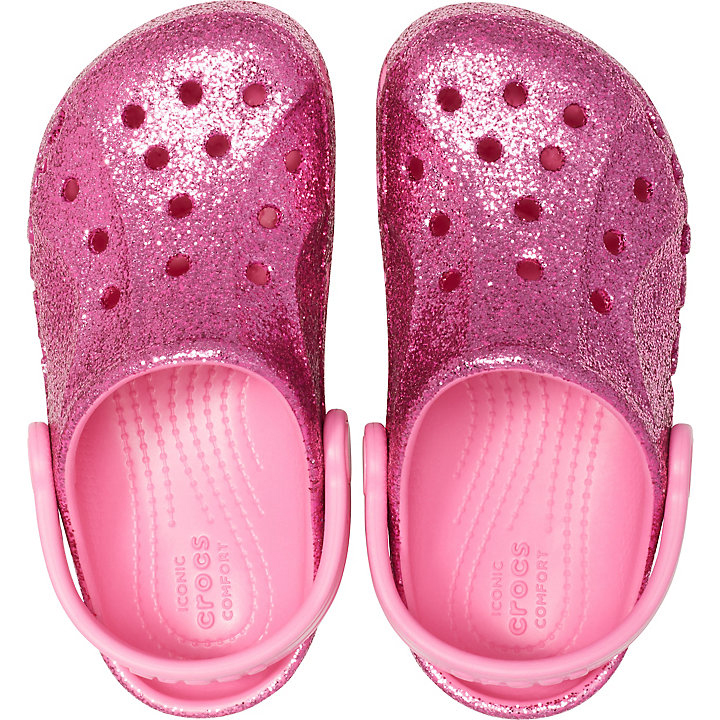 Sabots Crocs Baya Glitter Clog Rose Enfant | LTN-3873658