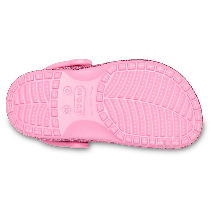 Sabots Crocs Baya Glitter Clog Rose Enfant | LTN-3873658