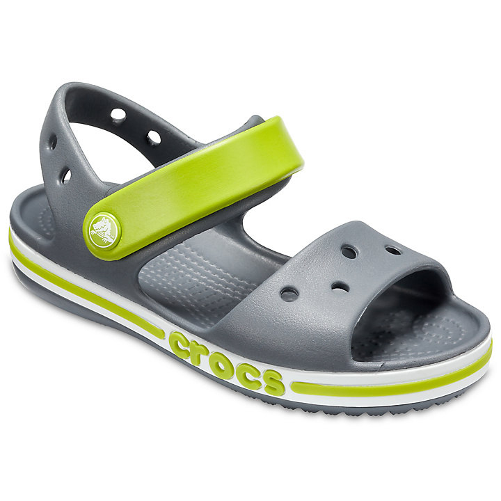 Sandales Crocs Bayaband Sandal Grise Foncé Enfant | VWQ-0096142