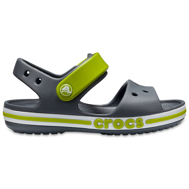 Sandales Crocs Bayaband Sandal Grise Foncé Enfant | VWQ-0096142