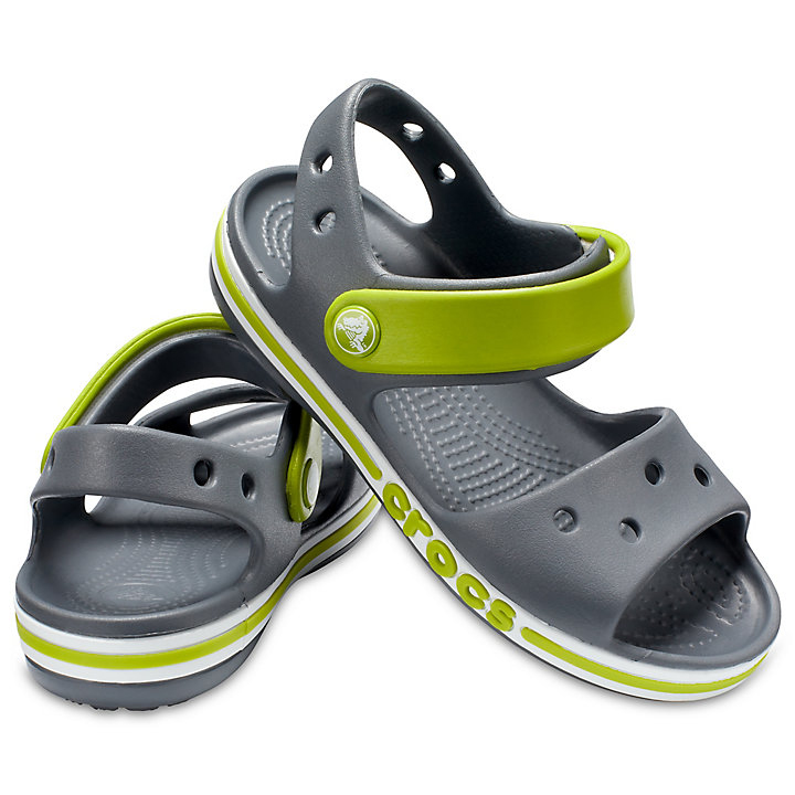 Sandales Crocs Bayaband Sandal Grise Foncé Enfant | VWQ-0096142