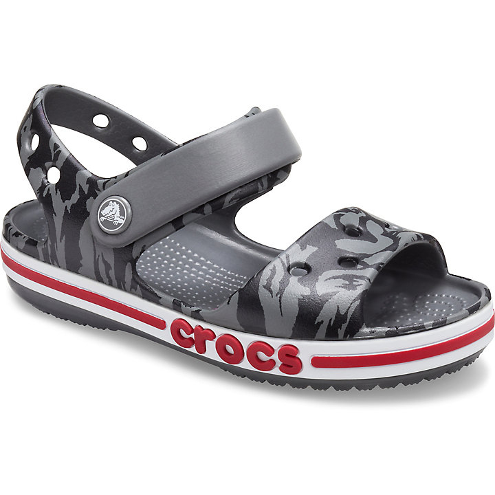 Sandales Crocs Bayaband Printed Sandal Grise Enfant | AIF-8453281