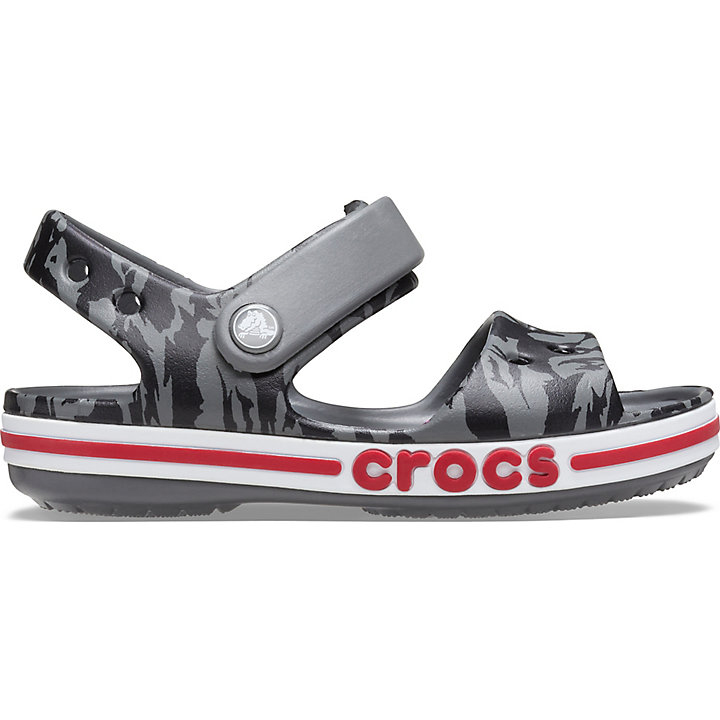 Sandales Crocs Bayaband Printed Sandal Grise Enfant | AIF-8453281