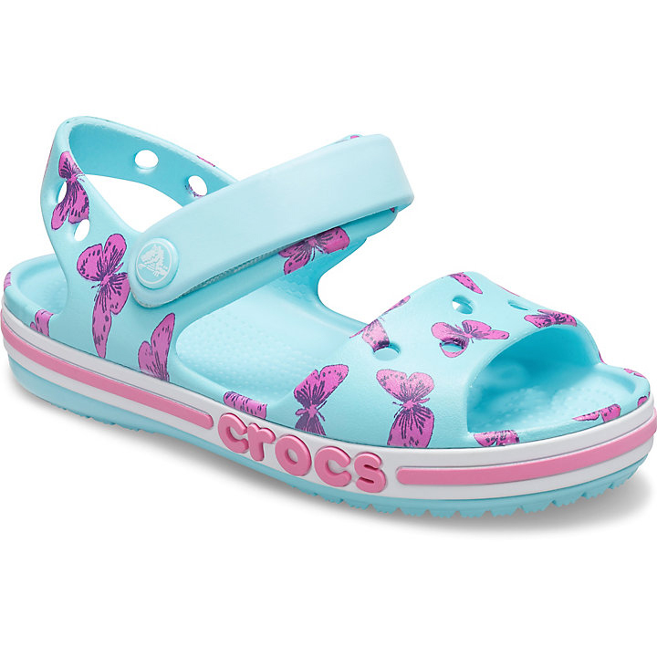 Sandales Crocs Bayaband Printed Sandal Bleu Clair Enfant | DKJ-1177340