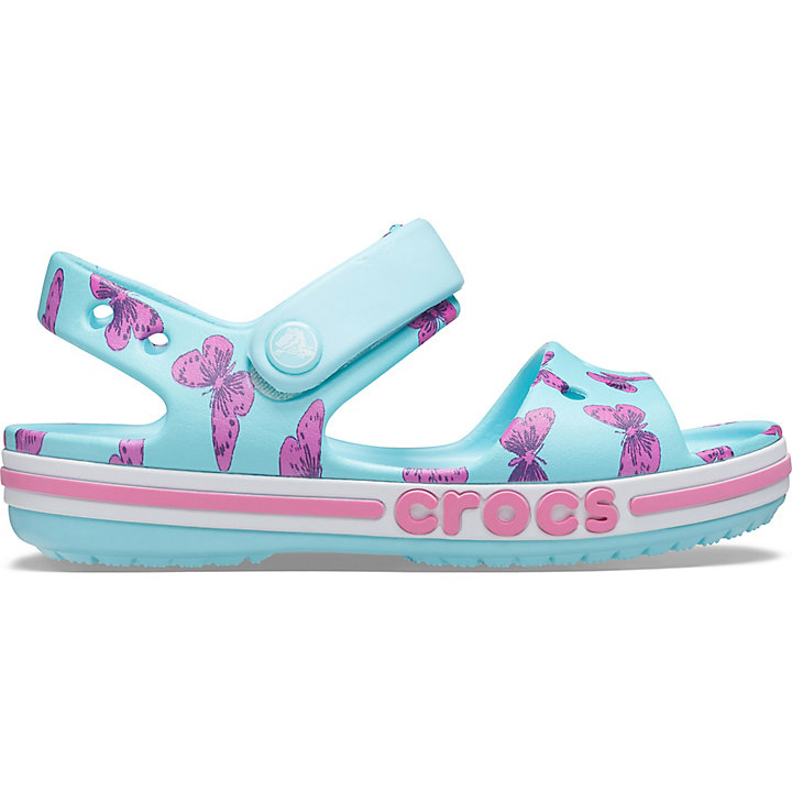 Sandales Crocs Bayaband Printed Sandal Bleu Clair Enfant | DKJ-1177340