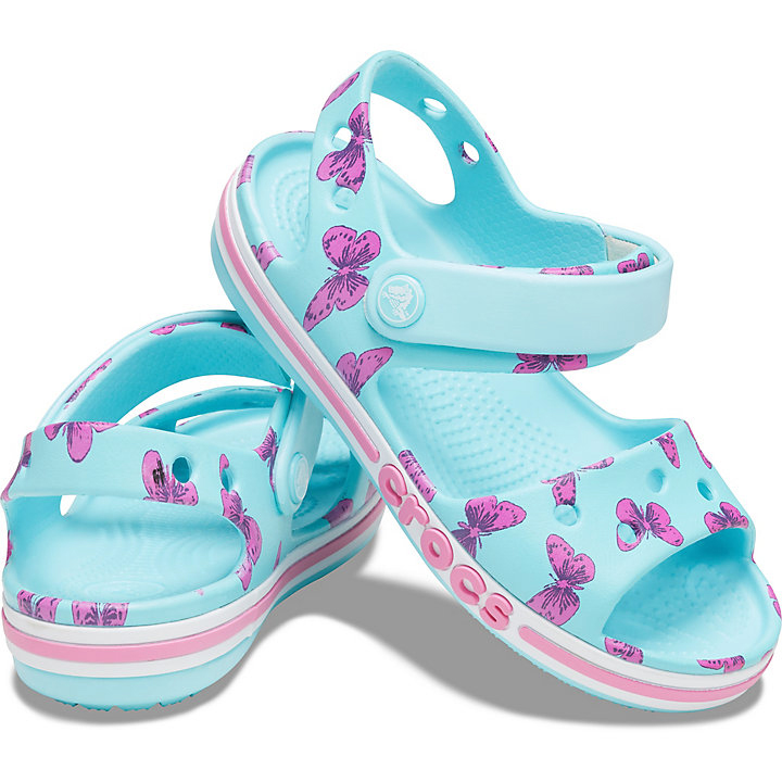 Sandales Crocs Bayaband Printed Sandal Bleu Clair Enfant | DKJ-1177340