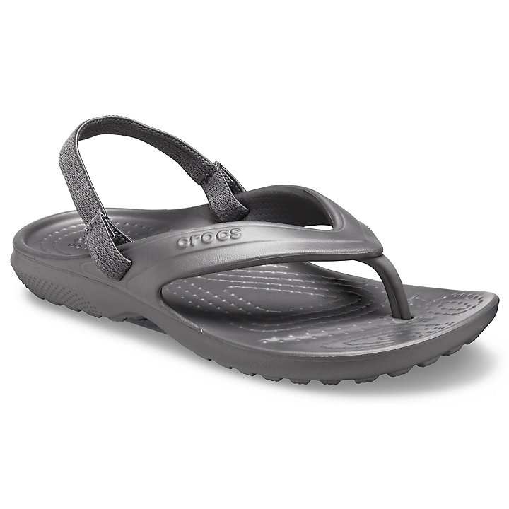 Sandales Crocs Classiche Flip Grise Foncé Enfant | MJF-1773998