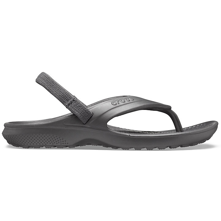 Sandales Crocs Classiche Flip Grise Foncé Enfant | MJF-1773998