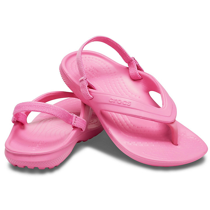 Sandales Crocs Classiche Flip Rose Enfant | PRQ-6679760