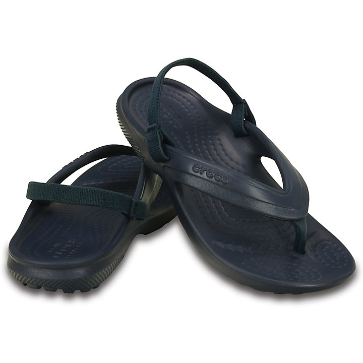 Sandales Crocs Classiche Flip Bleu Marine Enfant | TXY-2275649