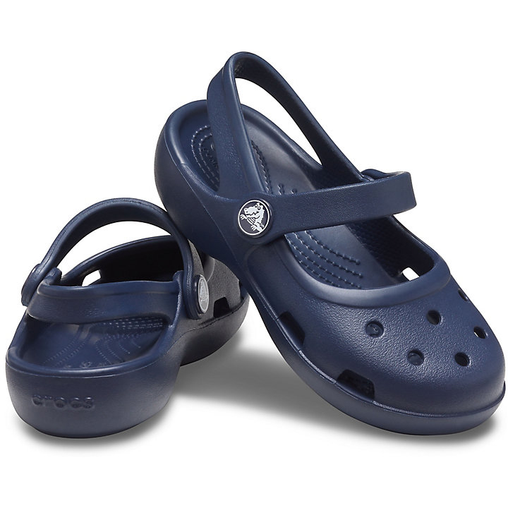 Flats Crocs Classiche Mary Jane Bleu Marine Enfant | KBE-3563819