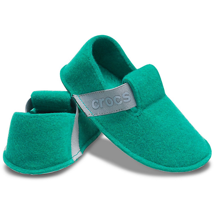 Chaussons Crocs Classiche Chaussons Vert Foncé Enfant | PJC-3708628