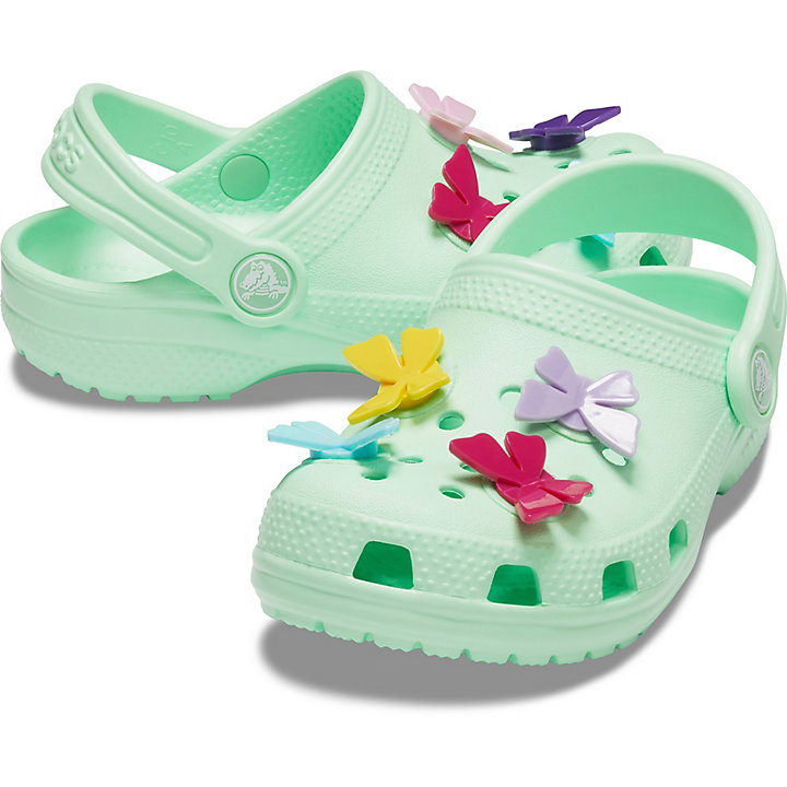 Sabots Crocs Preschool Classiche Butterfly Charm Clog Bleu Marine Bleu Enfant | TFH-0431514