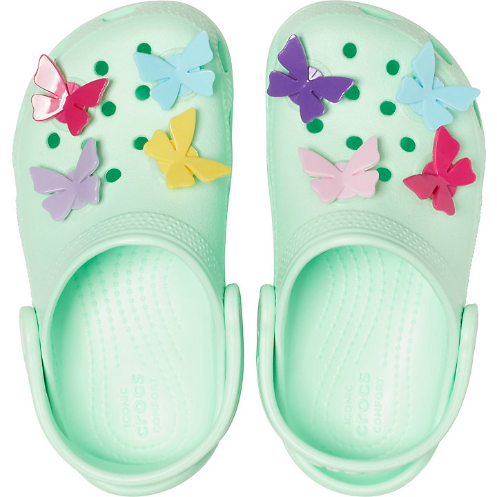 Sabots Crocs Preschool Classiche Butterfly Charm Clog Bleu Marine Bleu Enfant | TFH-0431514