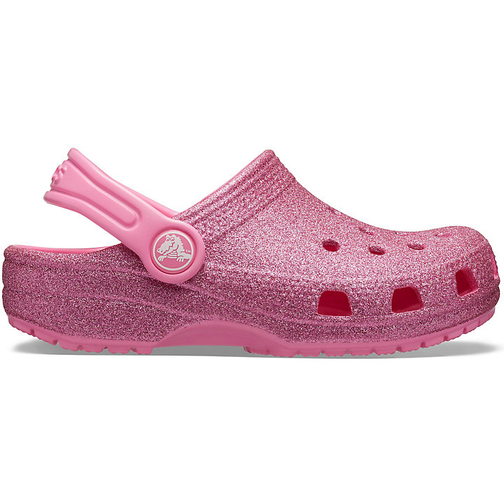 Sabots Crocs Classiche Glitter Clog Rose Enfant | VKG-3410483