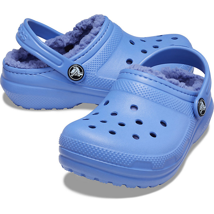 Chaussons Crocs Classiche Doublée Clog Bleu Enfant | XEK-2830830