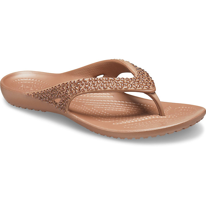 Tong Crocs Kadee II Embellished Flip Cuivre Femme | SHI-4047732