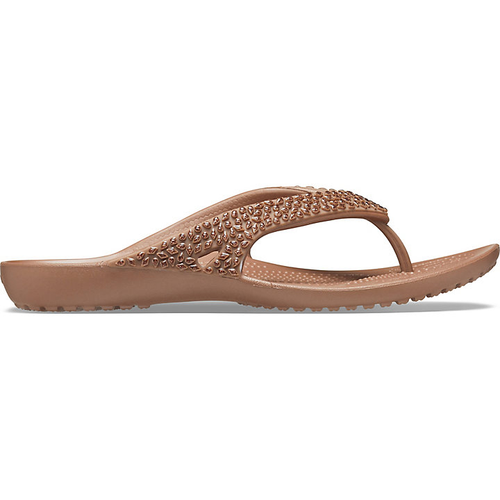 Tong Crocs Kadee II Embellished Flip Cuivre Femme | SHI-4047732