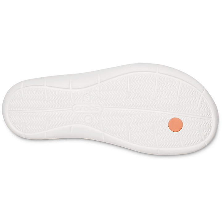 Sandales Crocs Swiftwater Flip Orange Blanche Femme | BVP-1103476