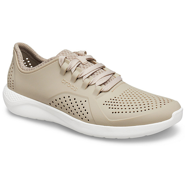 Baskets Crocs LiteRide Pacer Kaki Blanche Homme | DYK-9900298