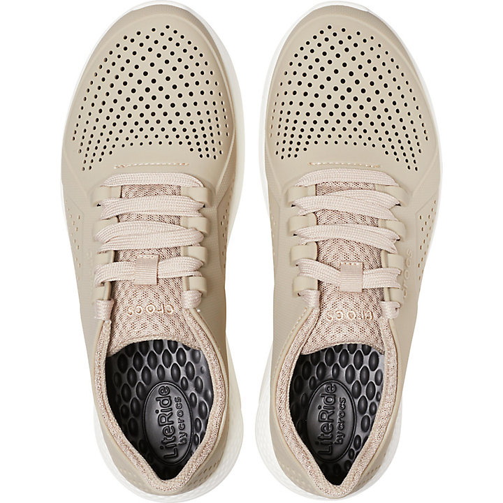 Baskets Crocs LiteRide Pacer Kaki Blanche Homme | DYK-9900298