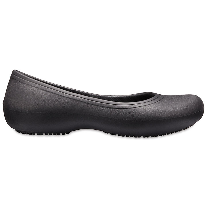 Flats Crocs At Travail Plates Noir Femme | FCU-7737265