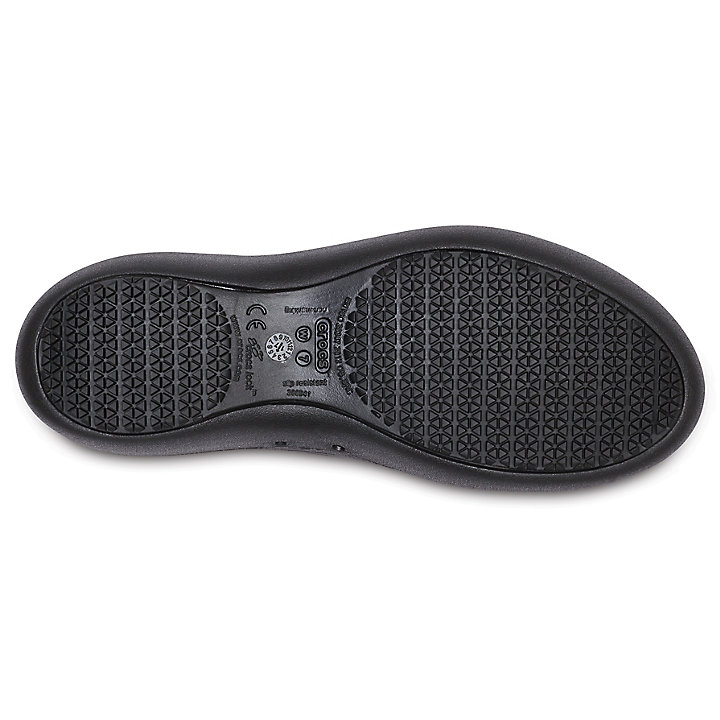 Flats Crocs At Travail Plates Noir Femme | FCU-7737265