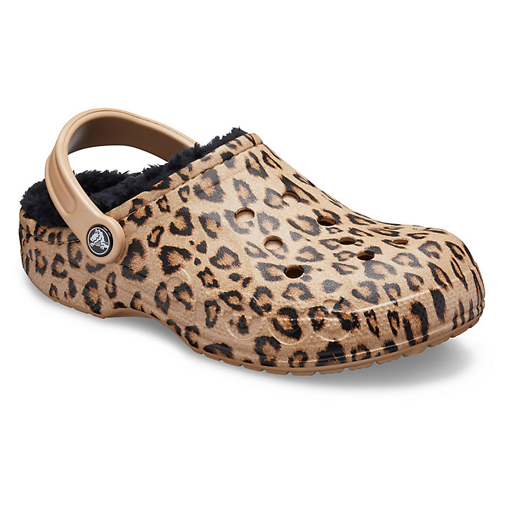 Sabots Crocs Baya Printed Doublée Clog Leopard Doré Femme | ZQH-2509761