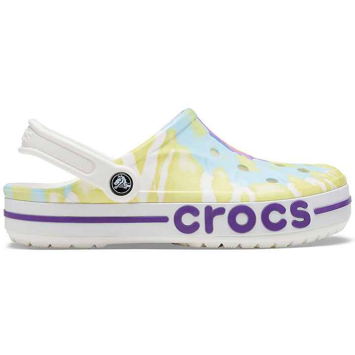 Sabots Crocs Bayaband Tie-Dye Clog Multicolore Blanche Femme | NPN-1198225